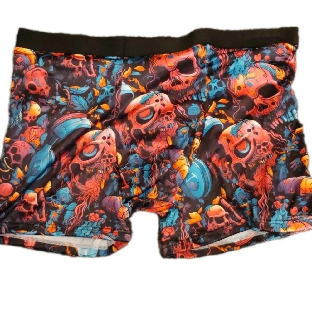 Skull Gothic Style XL/2XL 3D Print Boxer Briefs 34 X 3
